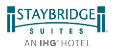 Staybridge Suites hotel logo with IHG branding.